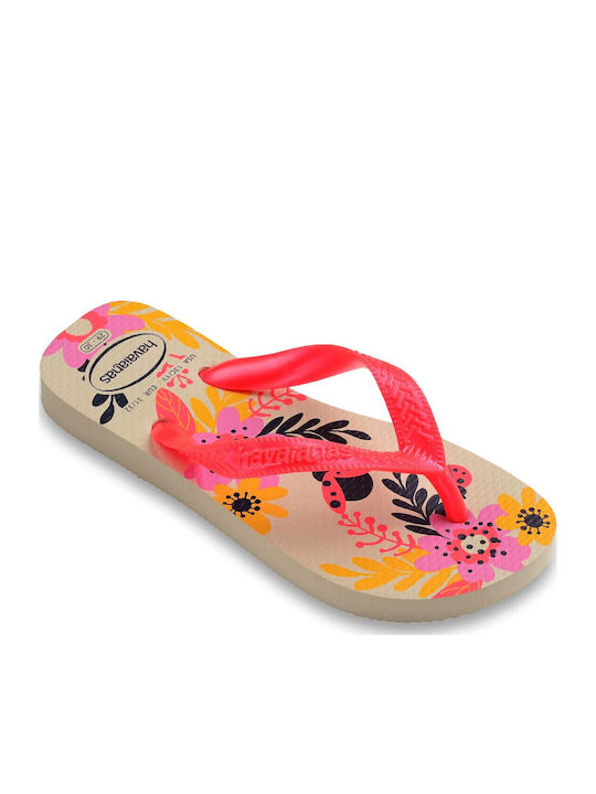 Havaianas Kids' Flip Flops Beige Flores
