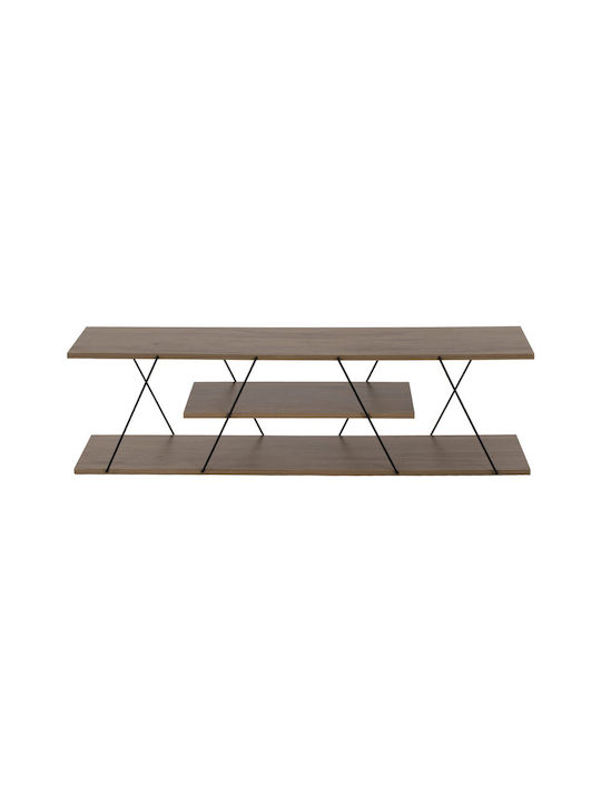 TV Stand Wooden Tars Olive Grey L120xW32xH33cm