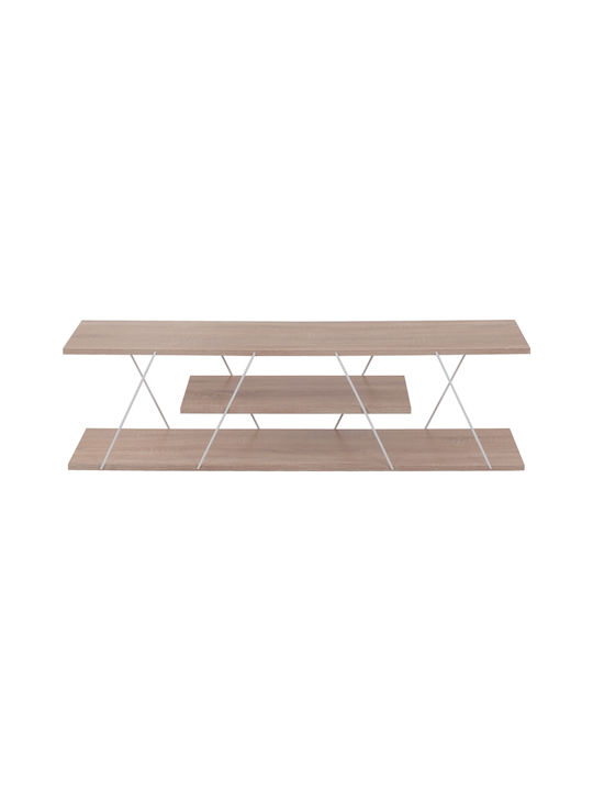 TV Stand Tars Sonoma / White L120xW32xH33cm