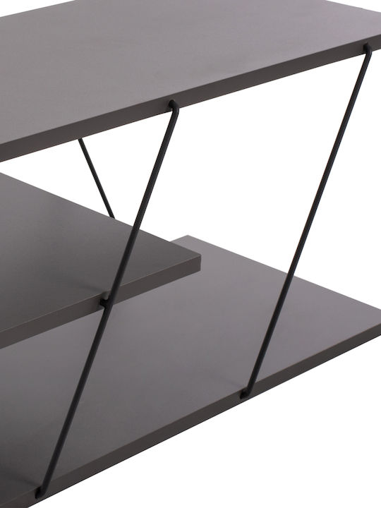 TV Stand Wooden Tars Gray L120xW32xH33cm