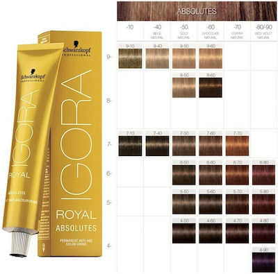 Schwarzkopf Igora Royal Absolutes 9-10 Ξανθό Πολύ Ανοιχτό Σαντρέ Φυσικό 60ml