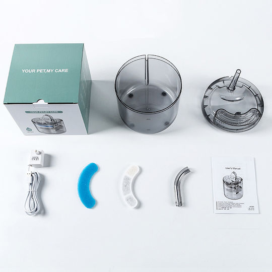 Automatic Waterer / Fountain for Dog & Cat 1.8lt in Transparent Color