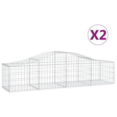 vidaXL Gabin Box pentru Împrejmuire Grădină din Oțel 200x50x60buc 2buc