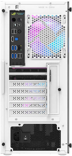 Darkflash DK351 Gaming Midi Tower Κουτί Υπολογιστή με Πλαϊνό Παράθυρο Λευκό