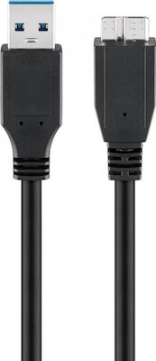 Goobay Regulär USB 3.0 auf Micro-USB-Kabel Schwarz 0.5m (95734) 1Stück