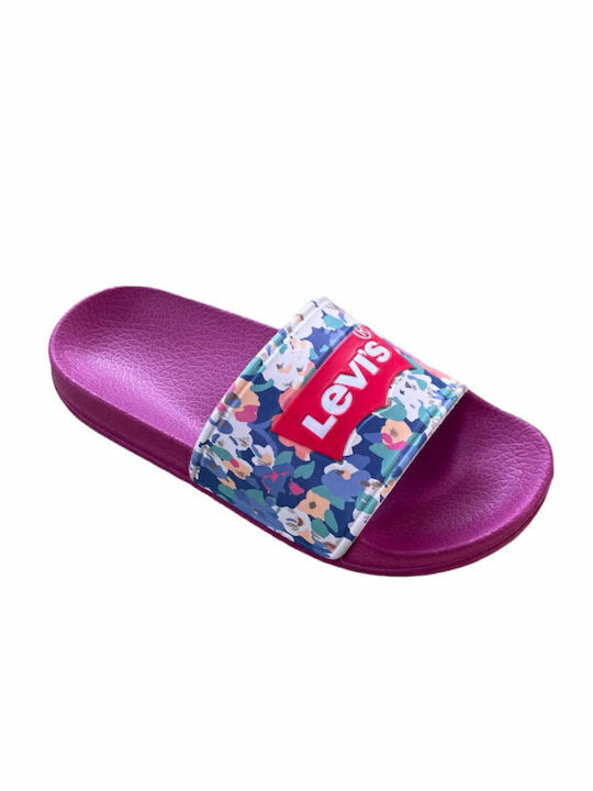 Kids' Slides Purple Floral