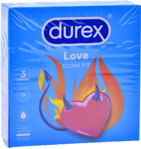 Durex Condoms Love 3pcs 56mm Thin for Natural Feeling