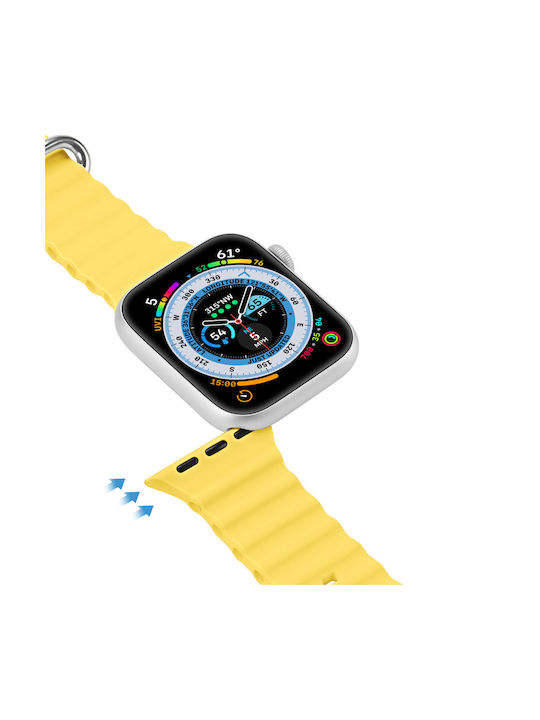 Dux Ducis Oceanwave Version Strap Silicone Yellow (Apple Watch 44/45/46mm/Ultra 49mm)