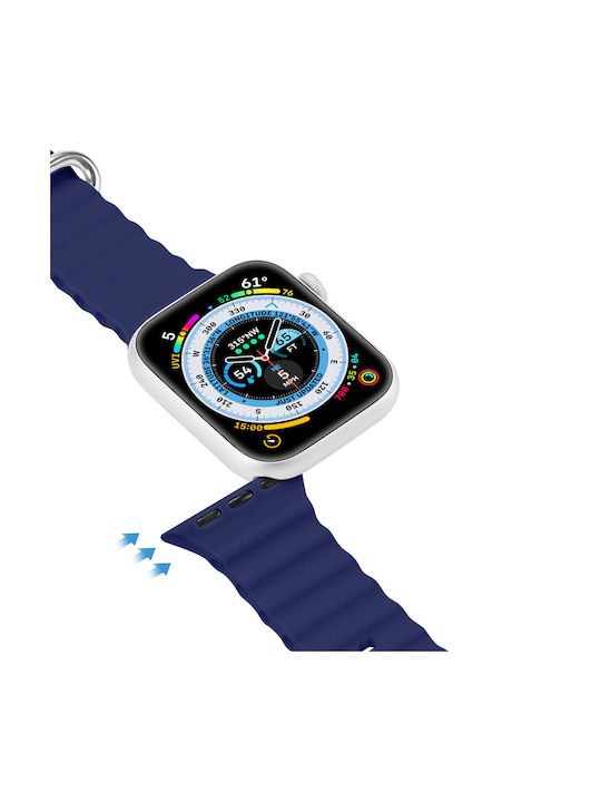 Dux Ducis OceanWave Version Λουράκι Σιλικόνης Navy Μπλε (Apple Watch 38/40/41mm)