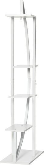 Outsunny Ανθοστήλη Μεταλλική Λευκή 50x30x160εκ.