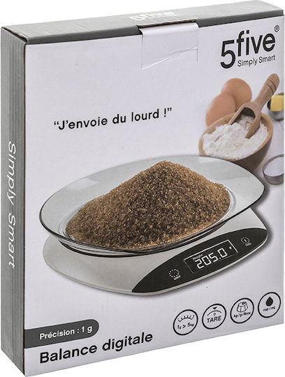 5Five Digital Kitchen Scale Up To 5kg Silver