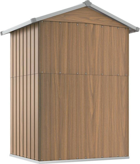 Metallic Garden Shed Galvanized Brown M1.26xW0.975xH1.77m