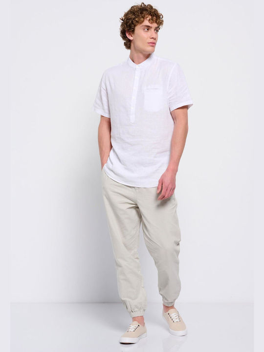 Funky Buddha Linen Shirt White