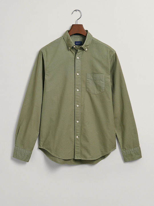 Gant Men's Shirt Long Sleeve Green