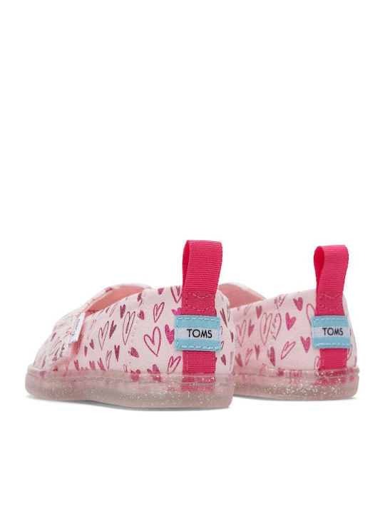 Kids Espradrilles with Hoop & Loop Closure Pink Alpargata