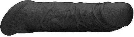 Shots RealRock Penis Sleeve Penis Extension Black 20cm