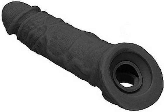 Shots RealRock Penis Sleeve Penis Extension Black 20cm