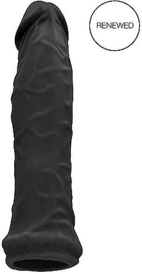 Shots Real Rock Penis Sleeve Black 17cm