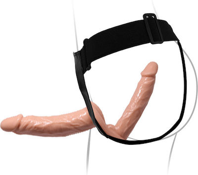 Baile Ultra Passionate Harness με Διπλό Dildo στο χρώμα του δέρματος