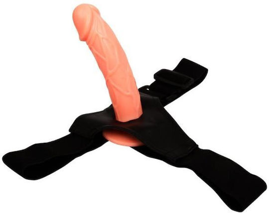 Baile Strap-On Hollow Dildo Harness with Dildo 15.5cm in skin color