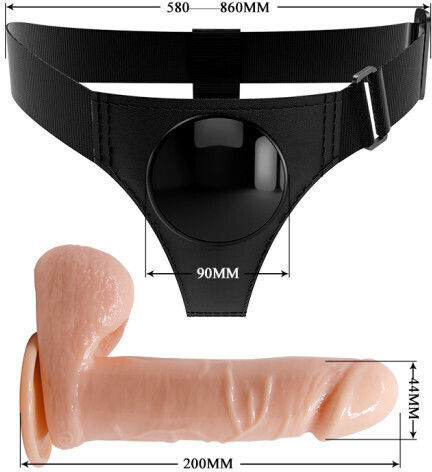 Pretty Love Tom Harness με Dildo 14.5cm στο χρώμα του δέρματος