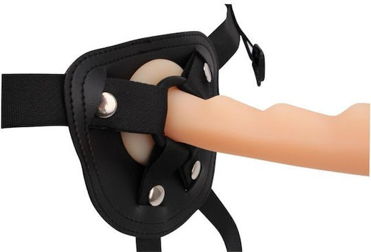 Chisa Novelties Cavelier Strap-On Harness με Dildo 16.5cm στο χρώμα του δέρματος