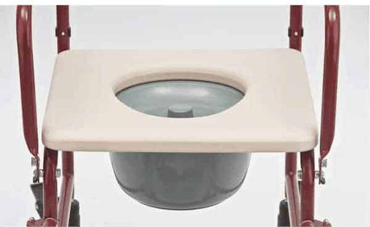 Alfa Care AC-32 Αναπηρικό Αμαξίδιο Μπάνιου Απλού Τύπου 45cm 10-504-027 Κόκκινο