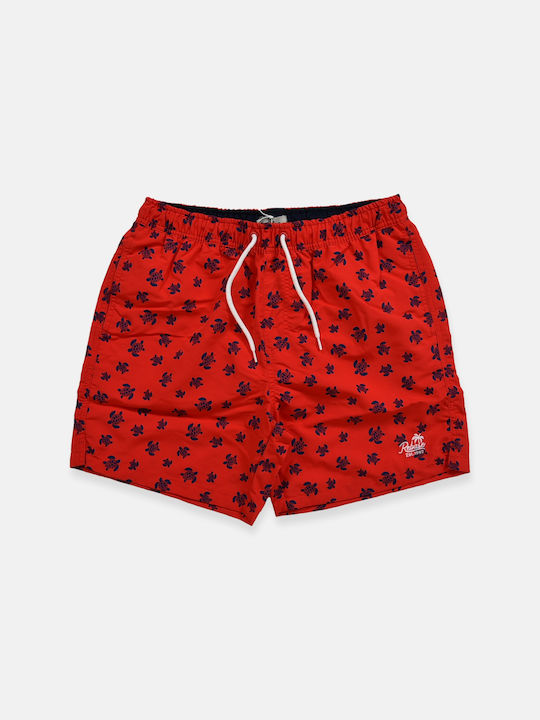 Herren Badebekleidung Shorts Rot mit Mustern