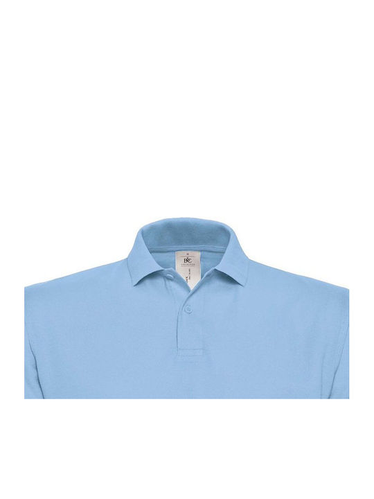 B&C ID.001 Ανδρική Διαφημιστική Μπλούζα Κοντομάνικη σε Γαλάζιο Χρώμα