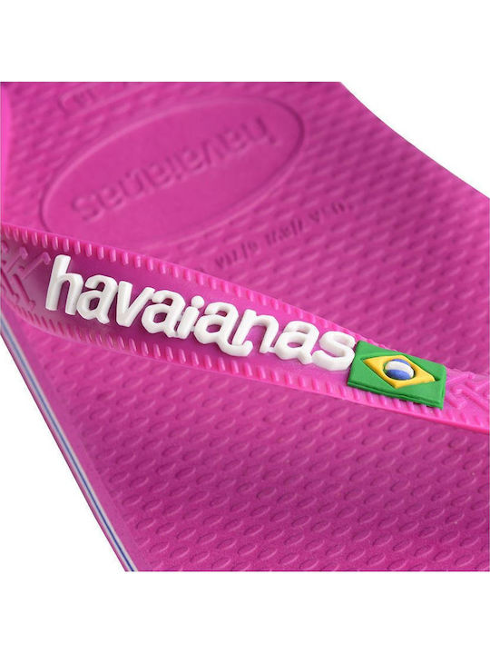 Șlapi Brasil Logo Roz Gum