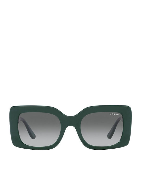 Vogue Women's Sunglasses with Green Plastic Frame and Gray Gradient Lens VO5481S 3050/11