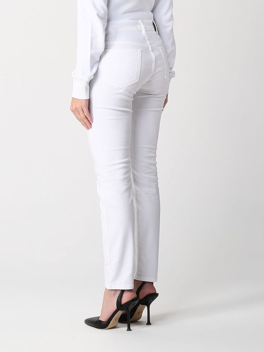 Versace Melissa Women's Jean Trousers in Slim Fit White