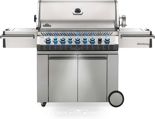 Napoleon Prestige PRO 665 Gasgrill Gusseisen Rost 96cmx46cmcm mit 5 cm 31kW