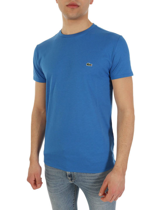 Lacoste T-shirt Bărbătesc cu Mânecă Scurtă Albastru