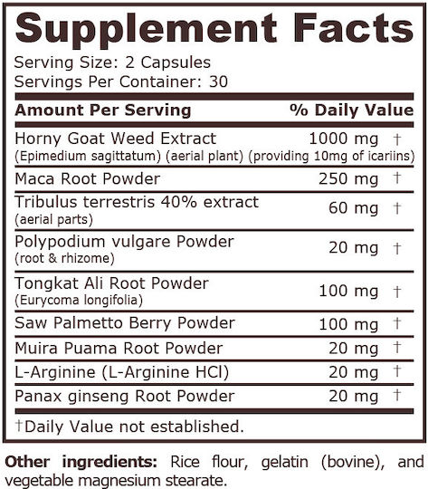Pure Nutrition Horny Goat 60 capace