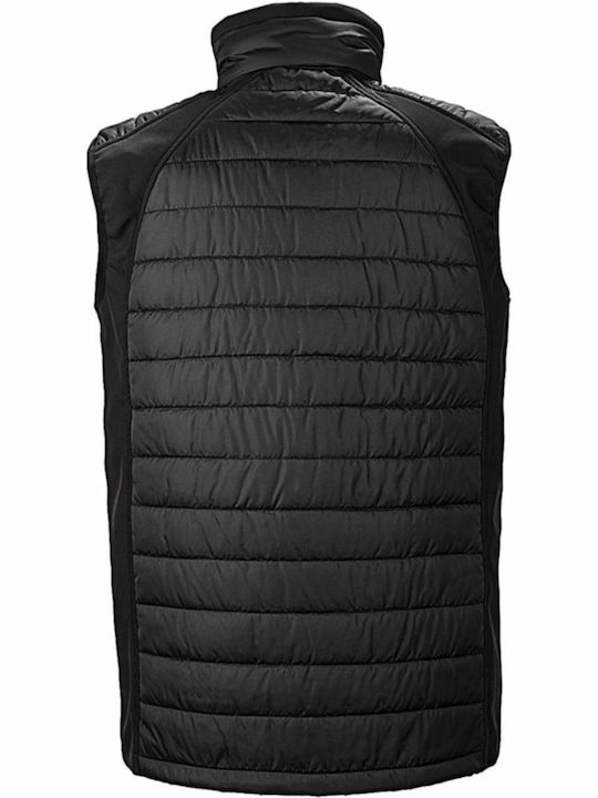 Men's Sleeveless Softshell Jacket Waterproof and Windproof Black/Red