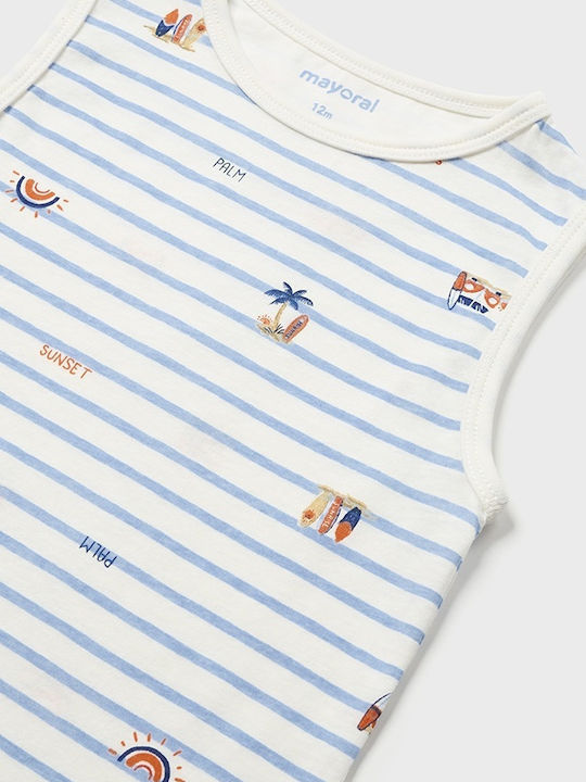 Mayoral Pijama pentru copii De vară Din bumbac Ecru Grapefruit