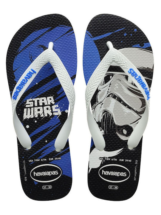 Star Wars Darth Vader Men's Flip Flops White-Star/Blue-White