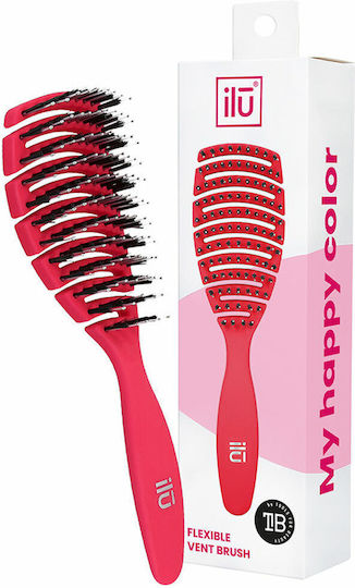 Ilu Easy Detangling Brush Βούρτσα Μαλλιών Ροζ