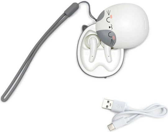 Legami Milano Be Free In-ear Bluetooth Handsfree Ακουστικά με Θήκη Φόρτισης Kitty