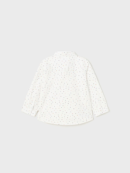 Mayoral Kids Polka Dot Shirt White