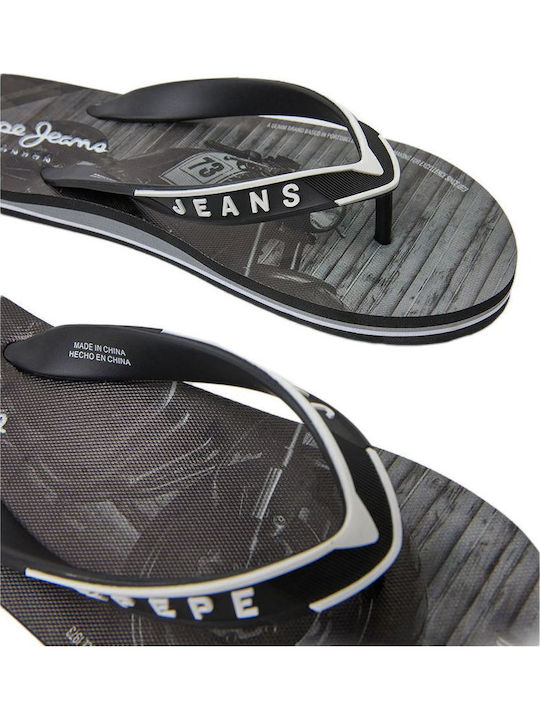 Pool Motorbike Men's Flip Flops Black