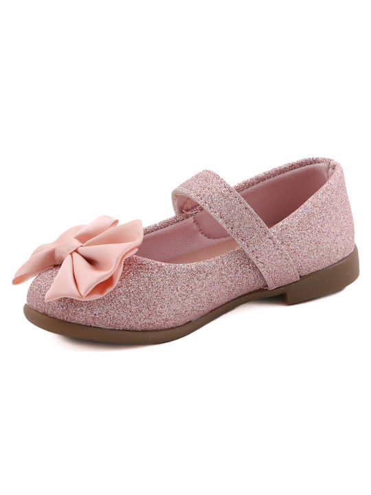 Marikelly Kids Ballerinas with Hoop & Loop Closure Pink