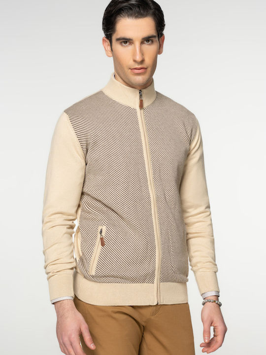 Artisti Italiani Strickjacke aus der Serie Cardigan Zip - A127306 2 Beige