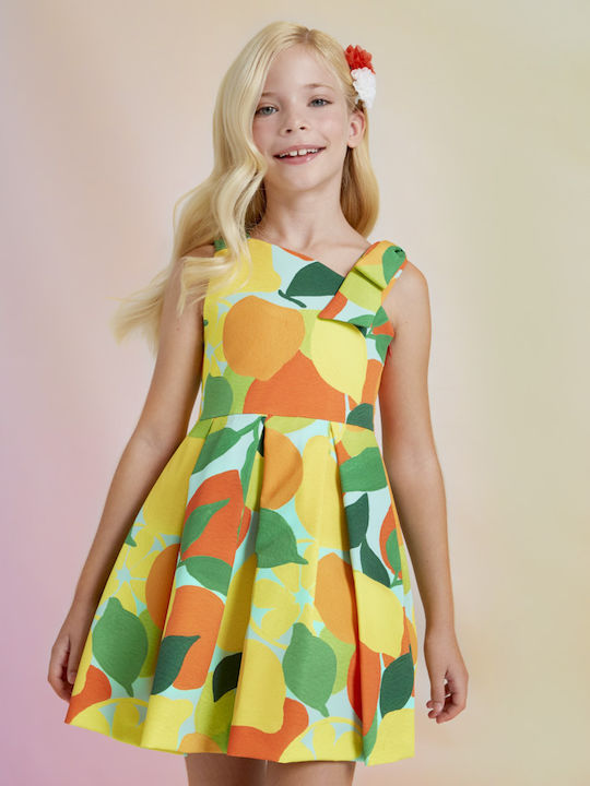 Abel & Lula Kids Dress Floral Sleeveless Multicolour