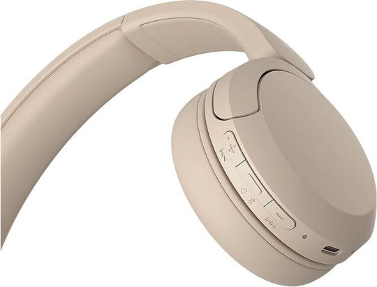 Sony WH-CH520 Wireless Bluetooth On Ear Headphones with 50 Hours Playing Time and Quick Charge Beige