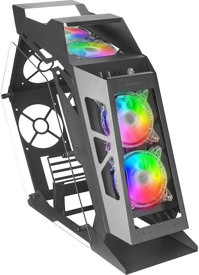 Mars Gaming MC61 Premium Compact Gaming Voller Turm Computergehäuse mit RGB-Beleuchtung Schwarz