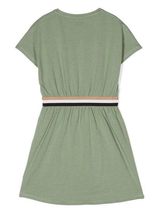 Hugo Boss Rochie pentru Copii Mâneci scurte Verde