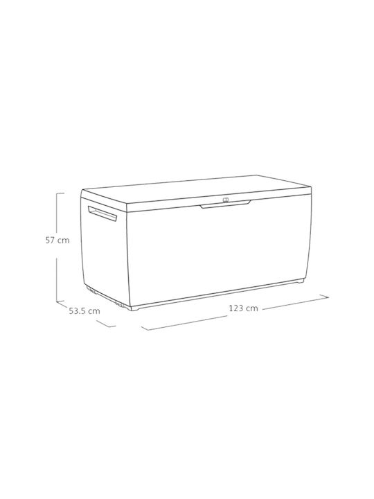 Keter Outdoor Storage Box Springwood 305lt Gray L123xW54xH57cm