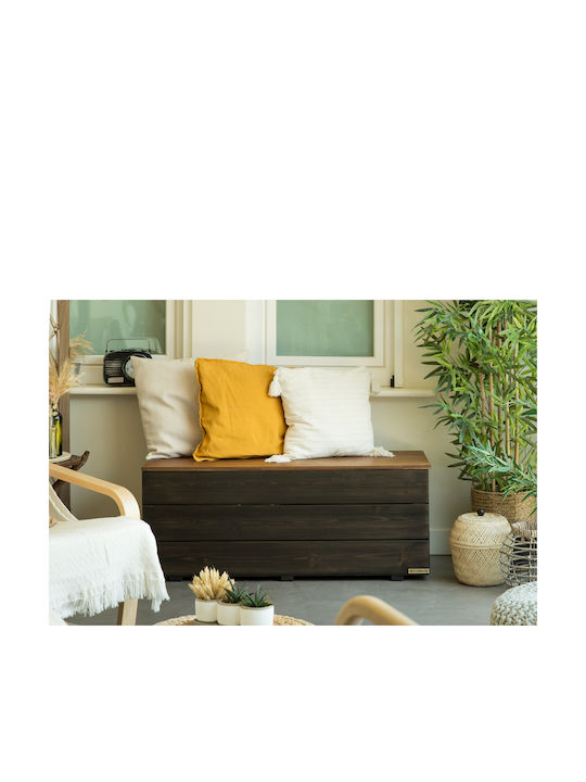 Woodware Cutie de depozitare pentru exterior 071.0303 Lemn Negru - maro L110xW45xH45buc